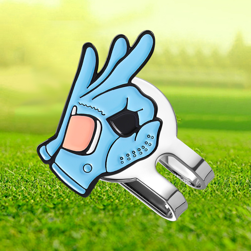 Ball Marker Set - علامة موافق، مشبك قبعة الجولف، علامة