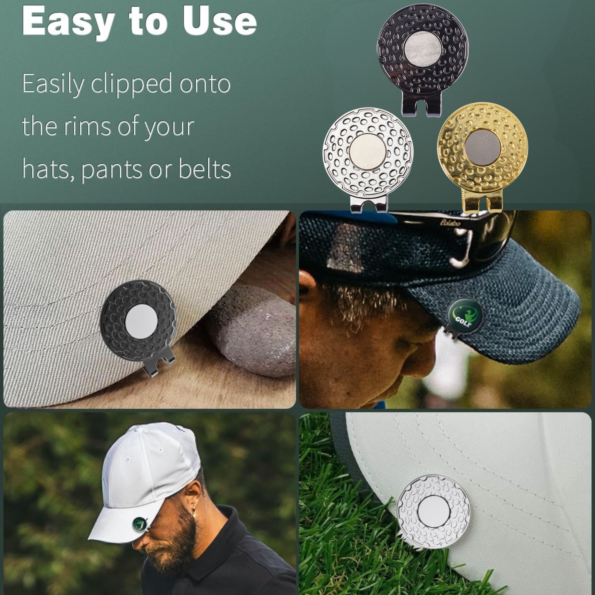 مجموعة من 4 مشابك قبعات الجولف - مراجعة Ball Marker Set وسعره