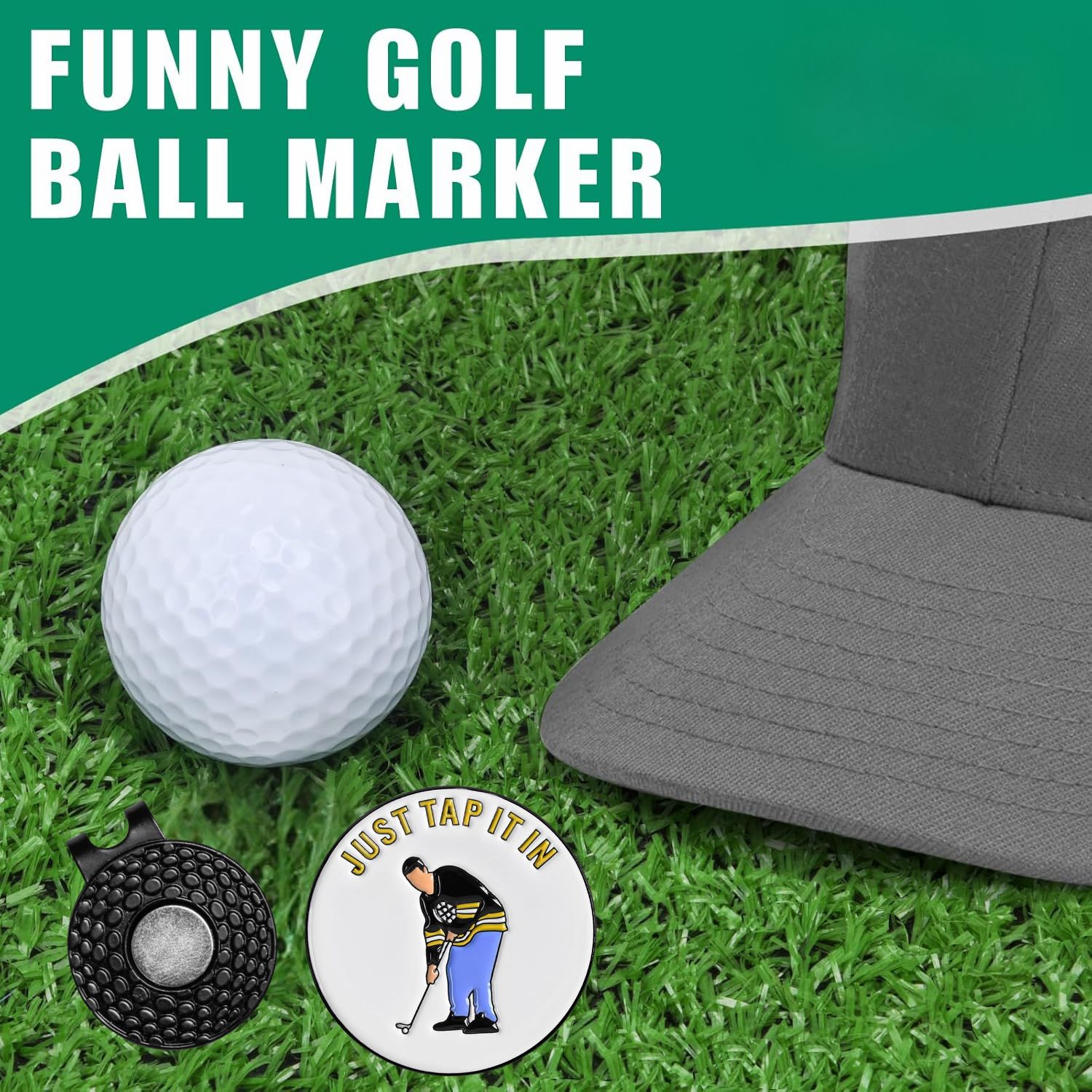 علامة كرة الجولف المضحكة، مشبك - مراجعة Ball Marker Set وسعره