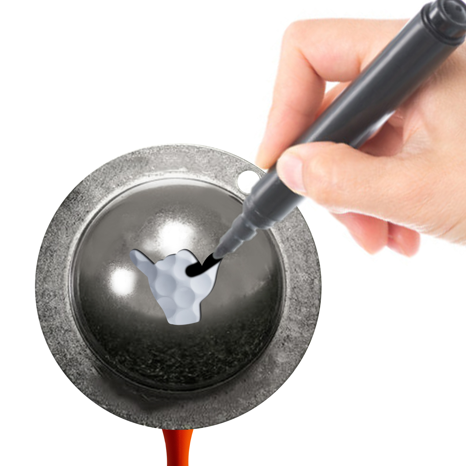 المحمولة دائم 1 قطعة كرة جولف  - مراجعة Ball Marker Set وسعره