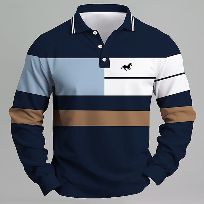 قميص بولو رجالي مخطط مطبوع علي - مراجعة Golf Equipment Wholesale وسعره