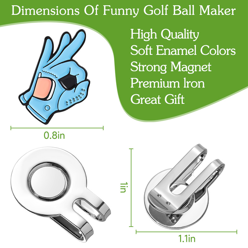 علامة موافق، مشبك قبعة الجولف، - مراجعة Ball Marker Set وسعره